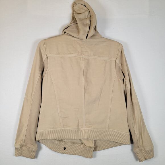 Free People Womens Carmen Moto Zip Hoodie Pocket Jacket Size XS Brown Boho Fall - Picture 9 of 9